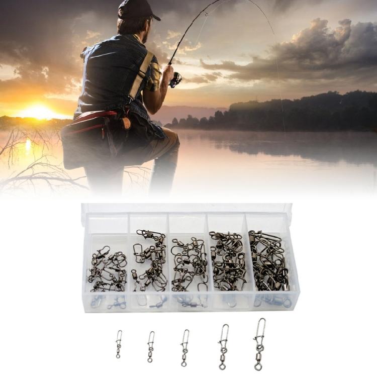 Fishing Barrels Swivels, High Strength Rolling Balls-Bearing Snap Lures Connectors Clip, Saltwater or Freshwater Fishing