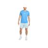 Nike Skin-Friendly Comfortable Breathable Moisture-Wicking Short Sleeve T-Shirt Men Tops Blue HF6212-412