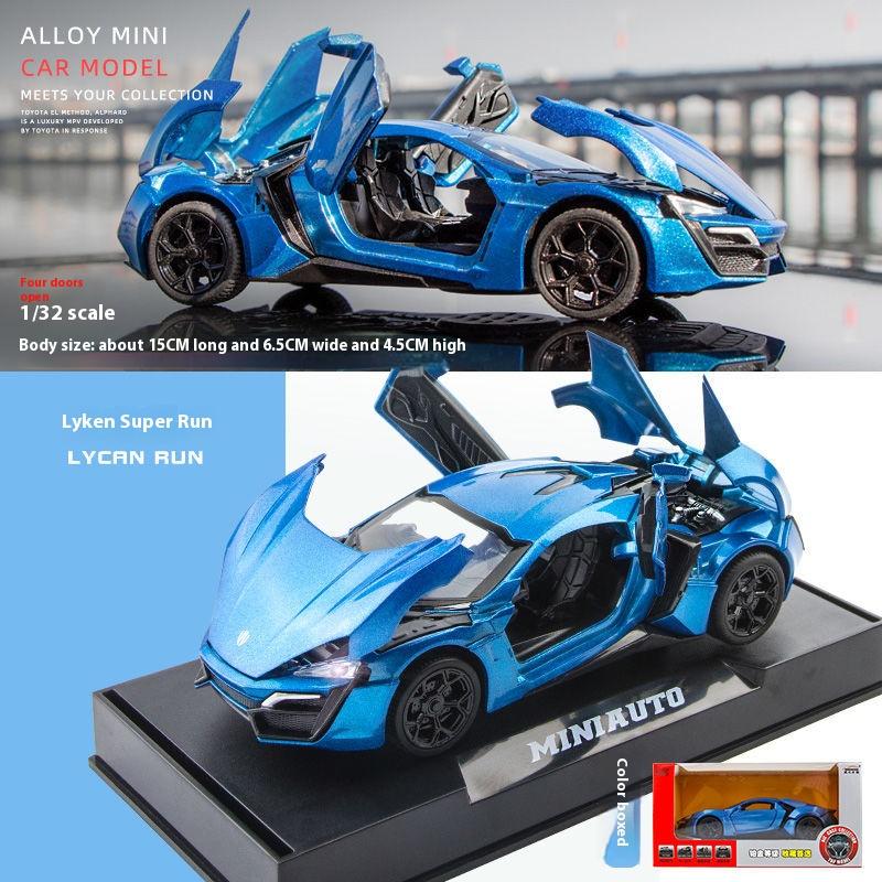 1:32 W Motors Lykan HyperSport Super Sport Car Alloy Metal Diecast Model Vehicle Collecting Hobby Sound & Light Trendy Ornaments