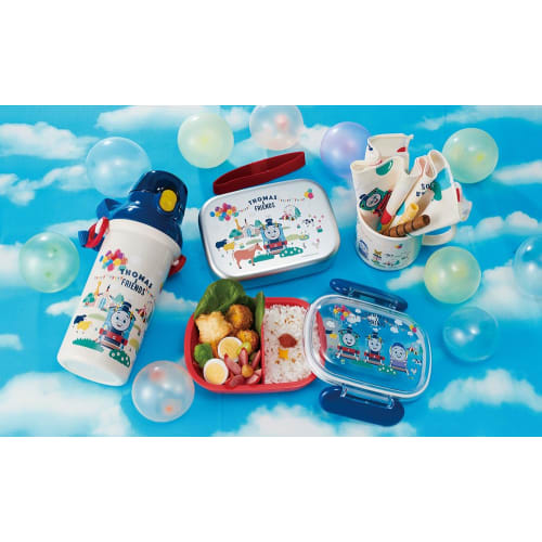 Skater Kids' Small Lunch Box, Single Tier, 270ml, Dome-Shaped, Antibacterial, Made In Japan, Thomas the Tank Engine Design, Boys', QAF1AG68526