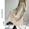 Handu Yishe 2025 Spring/Autumn Retro Ink Wash A-line Skirt