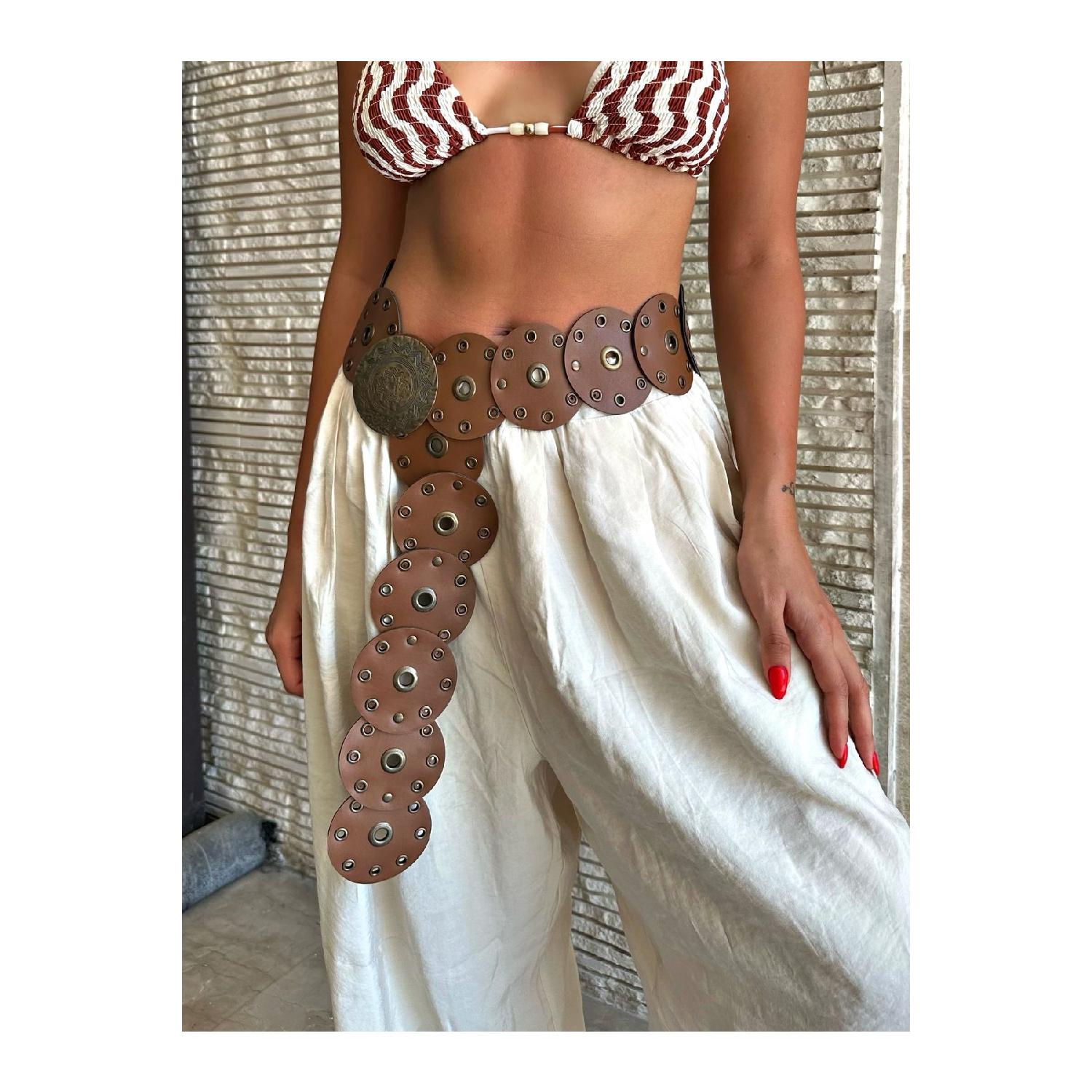 

Women s Cowboy Trend Belt Brown Trousers 105 CM коричневий
