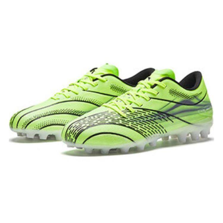 Anta Artificial Turf Non-Slip Durable Soccer Shoes Men Shoes Green Black 912332222-4