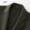 ROMON Men's Wool Blend Mid-Length Coat