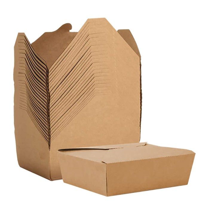Boite alimentaire - Yikang - home-070 - Papier kraft - Résistante à l'huile - Biodegradable