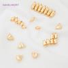 18K Gold Plated Heart Magnet Clasps Charms Brass Metal Magnetic Connector For Bracelet Necklace Making DIY Accessories Wholesale