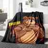 1pc Freddy Bear2 Blanket, Gift, for Men and Women, Soft Blanket, Good for Sofa Bed Couch Travel, Lightweight Flannel Blanket