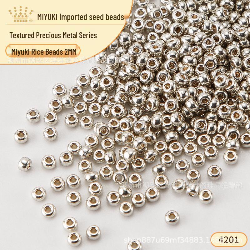 1.5mm-3mm Metallic Texture Miyuki Rice Beads for Embroidery DIY Accessories