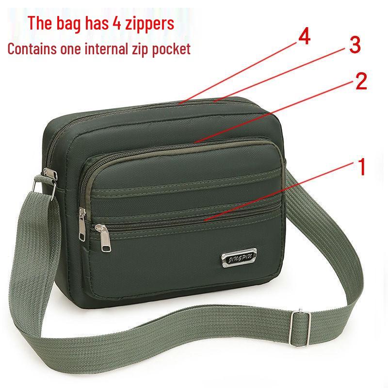 Waterproof Multi-Layer Korean Style Men's Crossbody Money Bag