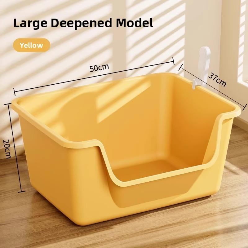Extra Large Open-Top Litter Box Anti-Spla Giant Size Toilet for S Pet Supplies Sand Pan Special Large Size