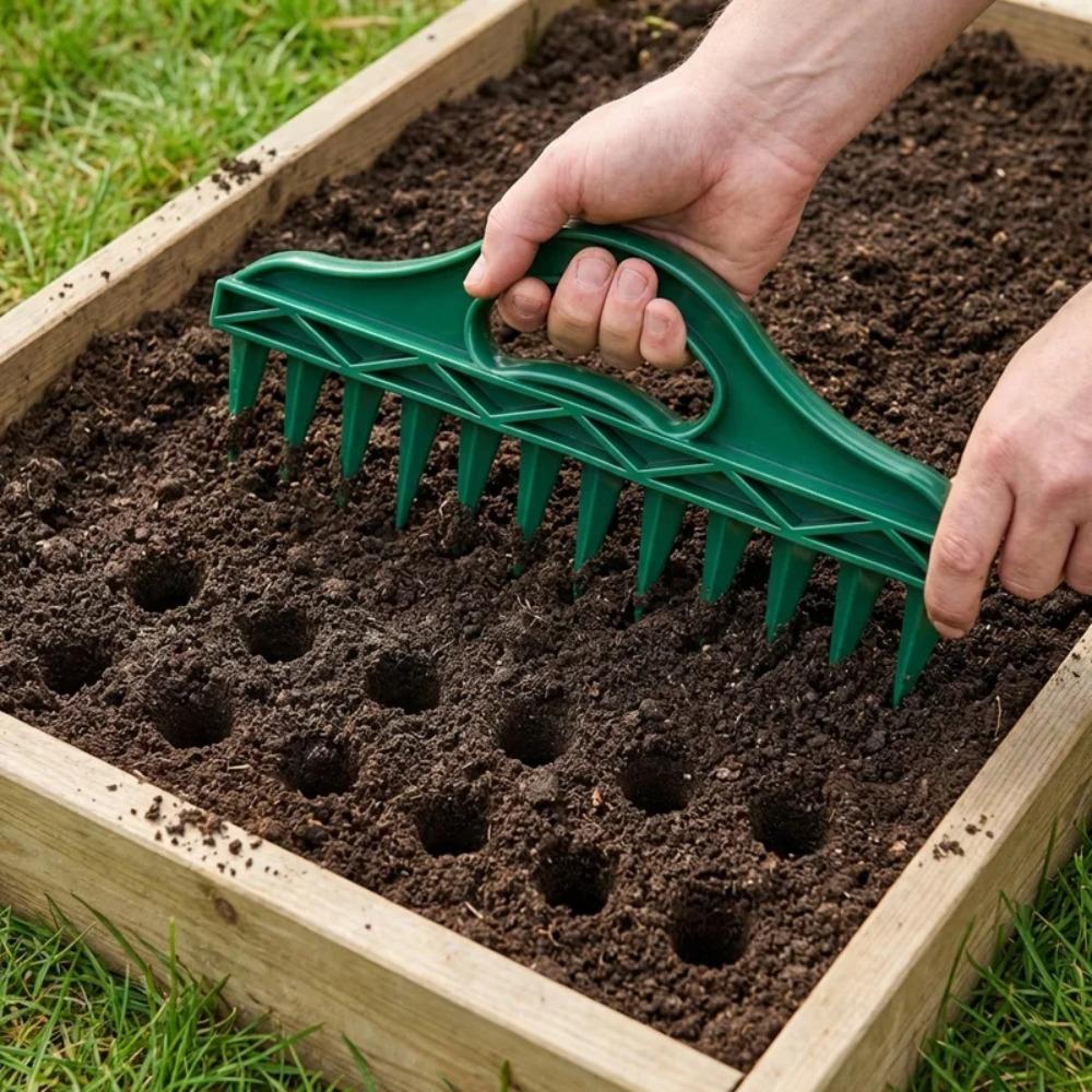 Seeds Handheld Spreader Seed in Gardening Punching Tool Manual Soil Portable Spacer Soil Puncher Planting Seeds Soil Loosening