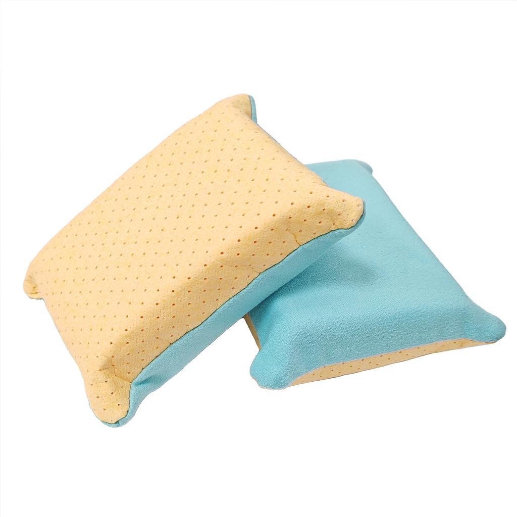 1PCS Multifunctional Car Cleaning Sponge Block Non-woven Double-sided Velvet Sponge Block Car Glass Cleaning and Defogging Sponge Wipe