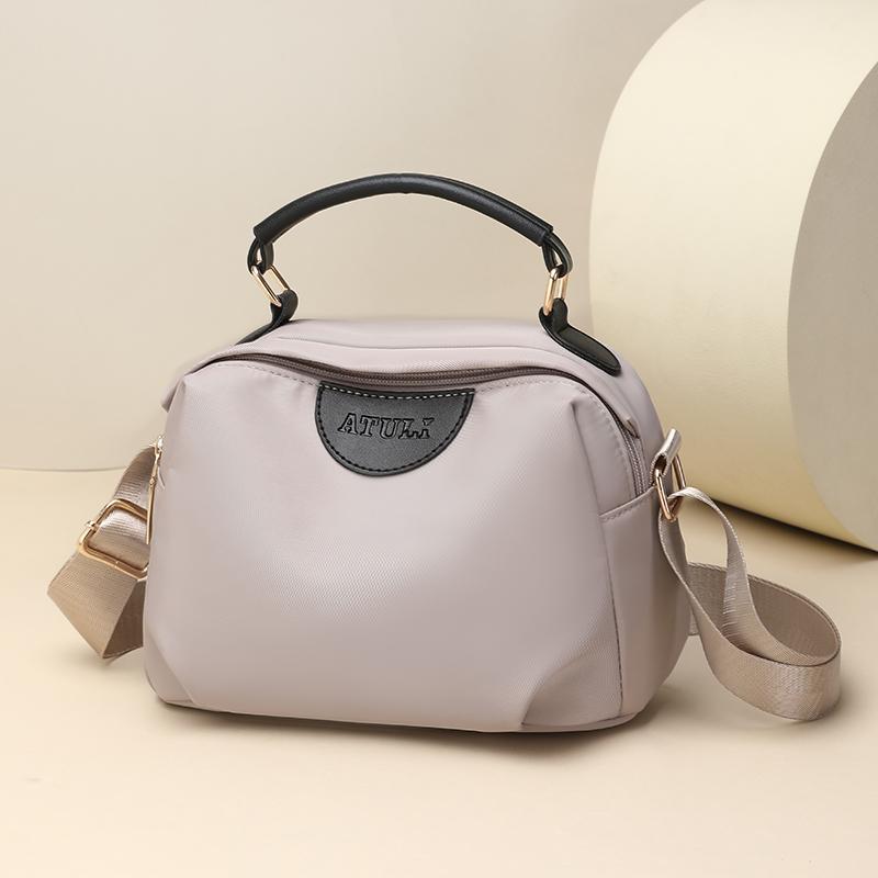 Small Square Bag Nylon Handbag Solid Color Women's Bag Travel Crossbody Shoulder Bag