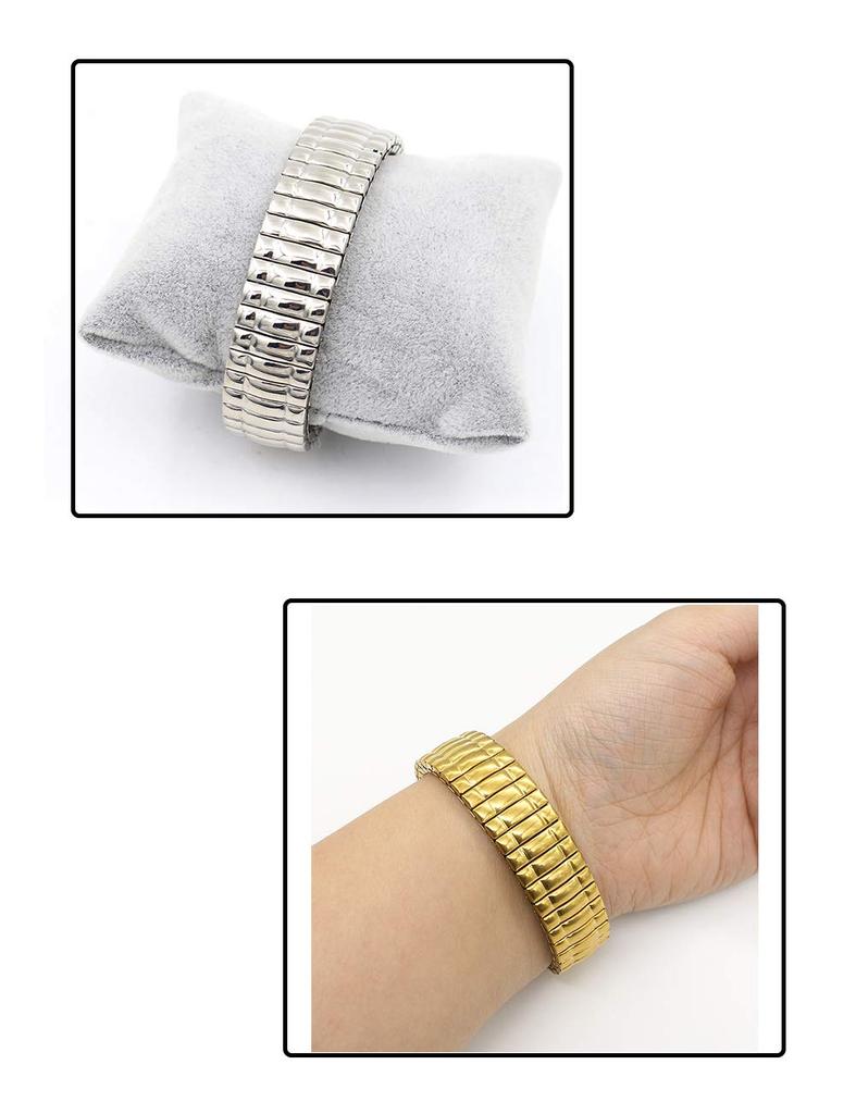 Reinherz Stainless Steel Watch Replacement Gold and with Strong Perfect for Retro Day Includes Replacement Tool and Spring and 20mm B Band, Stretch,
