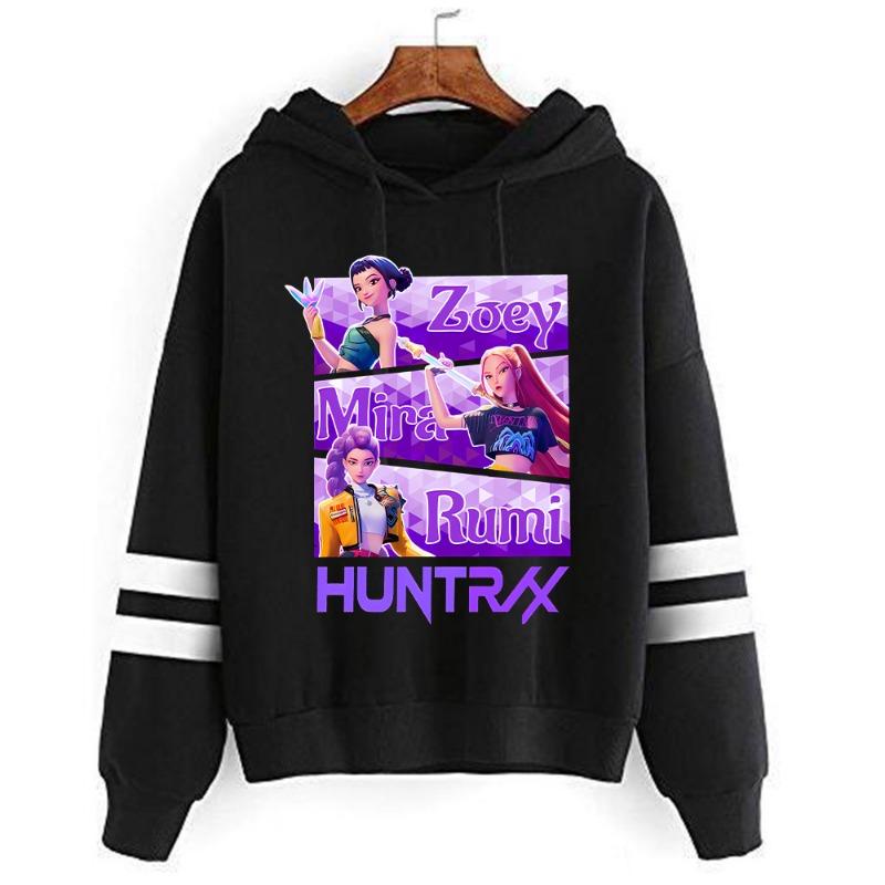 Spring And Autumn Women's Hoodies Demon Hunter Anime Pattern 3D Print Girl Daily Casual Pullover Long Sleeve Sweatshirt Women's Oversized Top Clothing