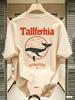 Pure cotton short-sleeved T-shirts for men and women high-end trendy T-shirts for the new summer of 2025 and Marine animals