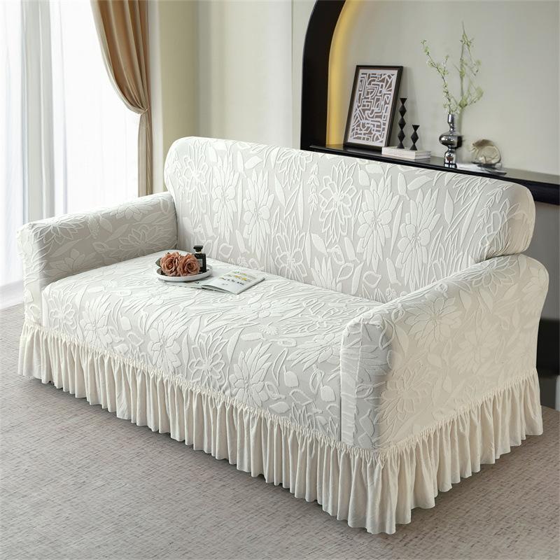 Thickened Skirt Jacquard Sofa Cover, Old-Fashioned All-Inclusive Sofa Cover, Elastic Universal Type