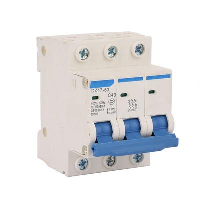 3P miniaturní jistič DZ47-63 40A 400V