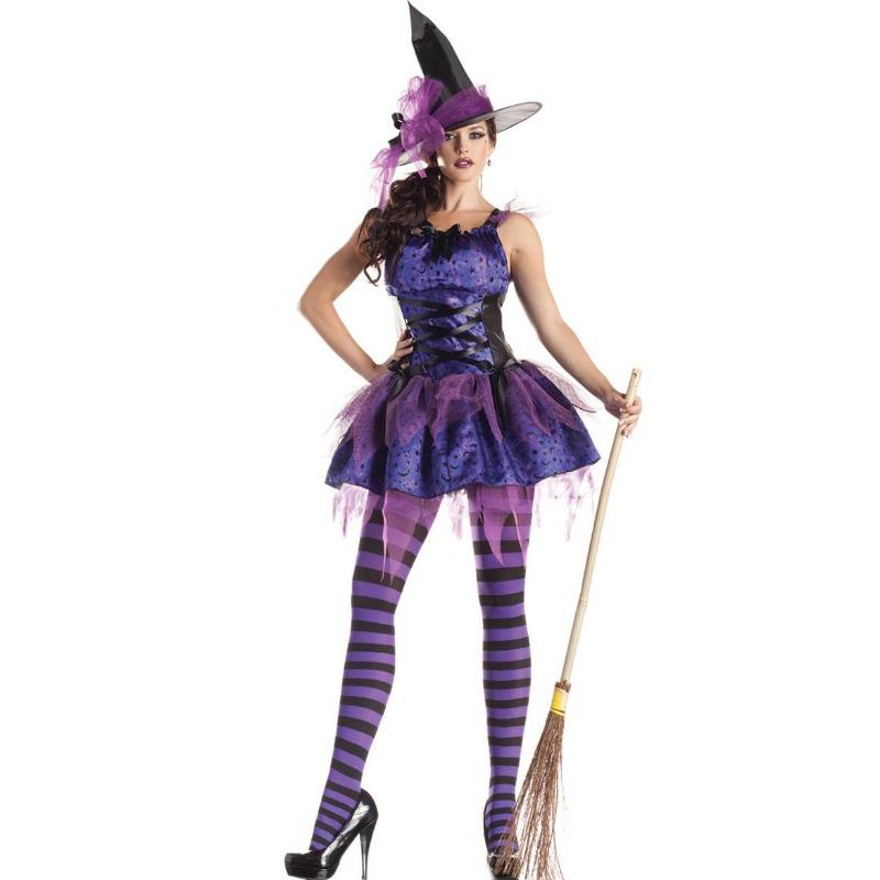 Purple sexy witch costume Halloween costume, demon costume, anime character costume witch costume