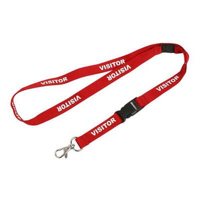 Lanyard Impreso Rexel (paquete de 5) (Visitante Rojo)
