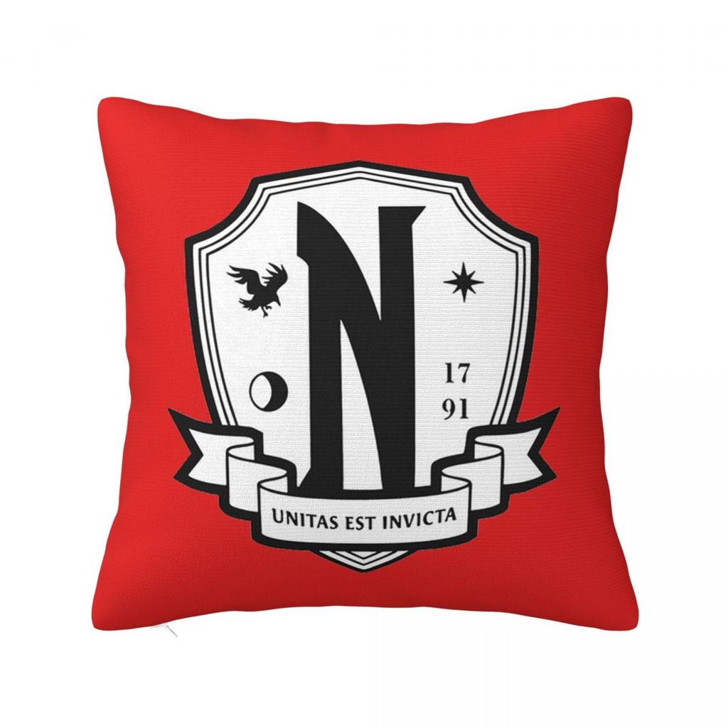 Nevermore Academy Crest (clean) Square Pillowcase Cushion Cover Pillow Case Throw Pillow Cover for Home Sofa Living Room