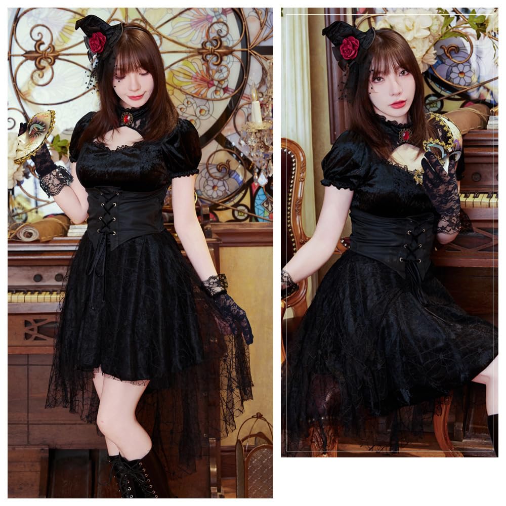 Brightlara Halloween Cosplay Costume, Witch, Gothic Lolita, Women's, cos065-XL