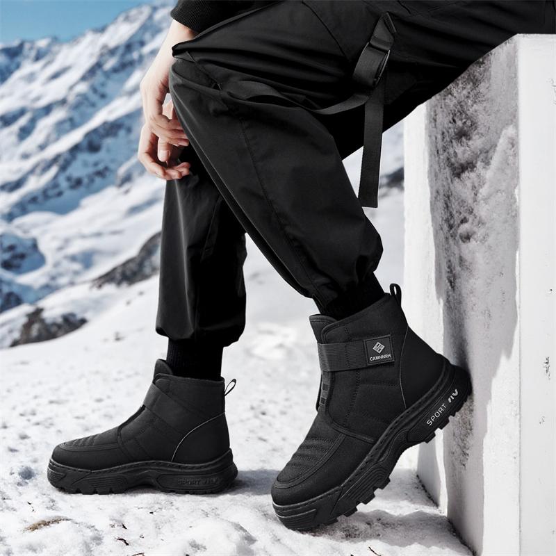 New Men's Classic Winter Fashion High Top Thick Sole Snow Shoes Comfortable Soft Sole