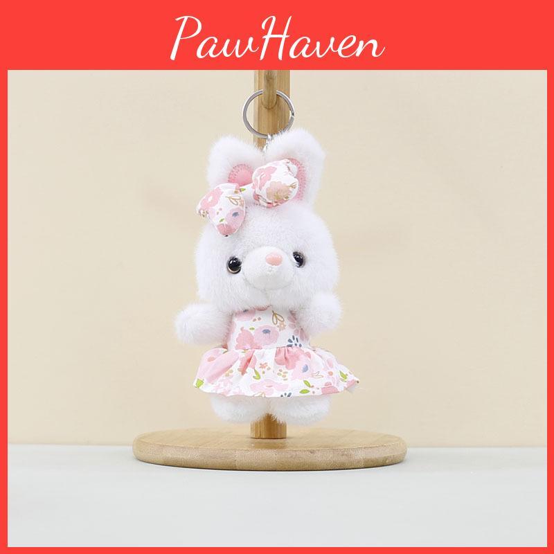 Bunny Cute Plush Toy Keychain Soft Pp Cotton Rabbit Doll In Charming Colorful Dress Designs