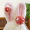 Cute White Rabbit Plush Toy With Mushroom Ears And Hands Soft Stuffed Bunny Doll Sleeping Pillow Birthday Gift For Girls