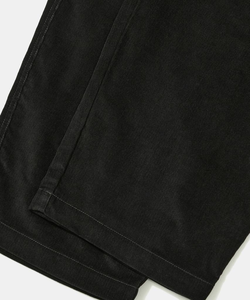 COLUMBIA UNIVERSITY Trajan Label Pintuck Wide-Fit Corduroy Pants_Black