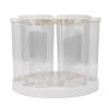 Rice Dispenser 6 Grids Rotatable Countertop PP Grain Storage Container with Lids Dry Food Holder Cereal Canister Sets