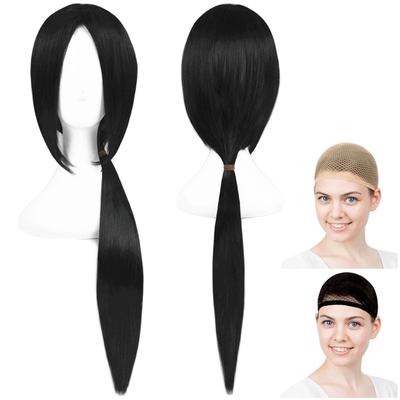 CaseEden Cosplay Wig, Full Wig, Heat Resistant, Silky Smooth, Long Hair, 70cm, Black Hair, WIG6045