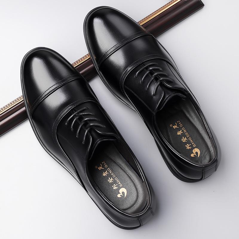 Men's shoes autumn new business dress men's leather shoes men's leather breathable three joint soft sole versatile cowhide shoes