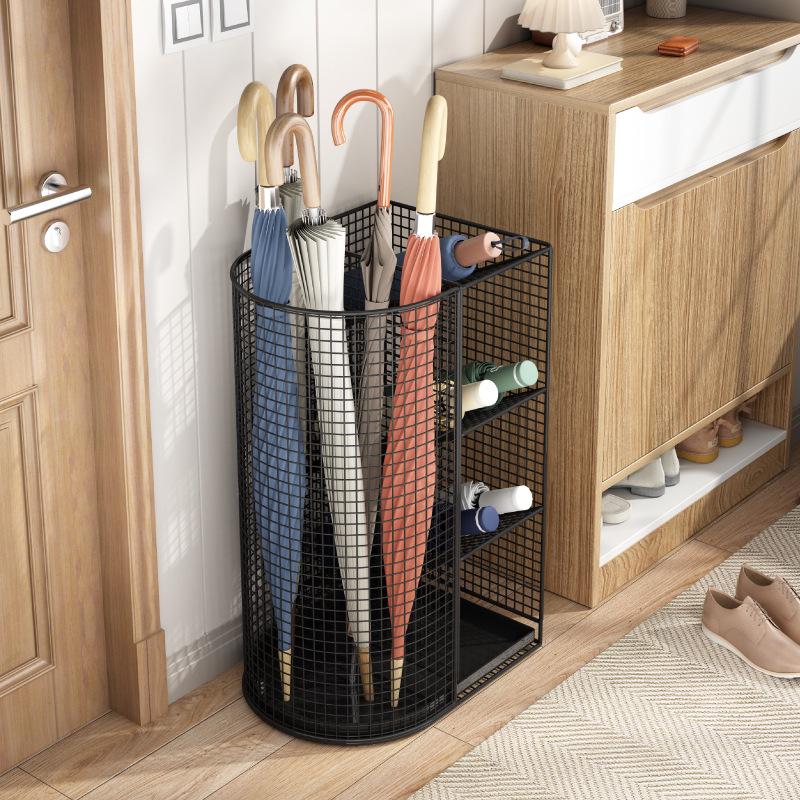 Komercyjny i domowy stojak na parasole: Rozwiązanie do przechowywania i odprowadzania wody w przedpokoju