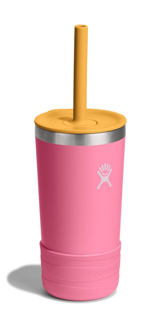 Stainless Steel Kids Tumbler with Straw Lid, 12oz (354ml), Dahlia Design, Insulated Water Bottle (Official Japanese Product)