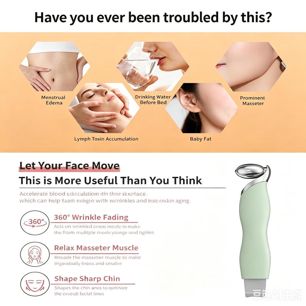 Multifunctional Facial Care Tool: Roller Massager Blackhead Remover and Silicone Scrubber Deep Pore Cleaning & Skin Lifting Firming