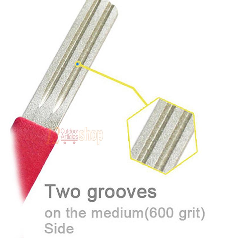 MNFT 2 Pcs/Lot Double Side Good Quality Fishing Flies Hook Hone Fly Fishing Hook Sharpening Tool Hooks Sharpener Hone