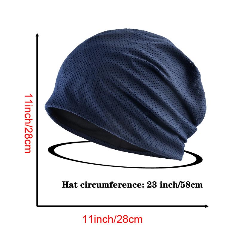 European and American Summer Thin Pullover Hat, Running Sports Headband Hat, Men's and Women's Spring Headscarf Hat, Bald Hat, F