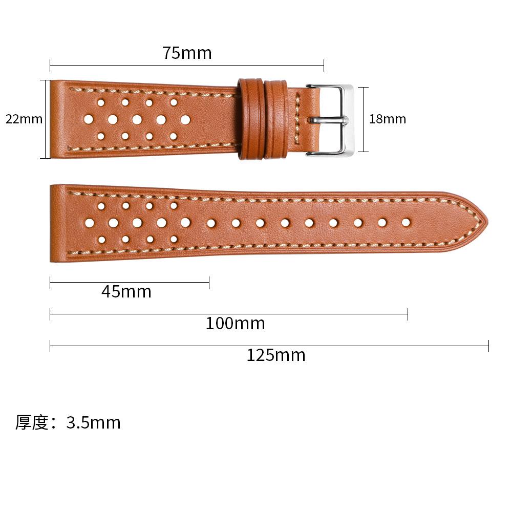 Vintage Calfskin Strap Men Women 18mm 20mm 22mm Universal Cowhide WatchBand Sport Breathable Bracelet Wristbelt Accessory