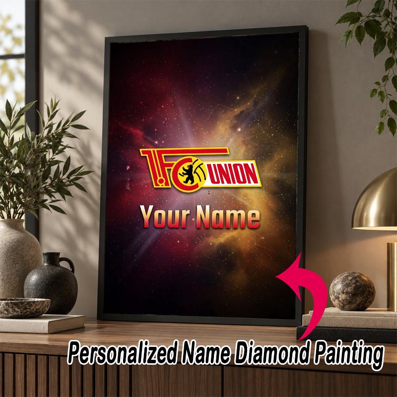 Custom Name Union Berlin FC 5D Diamond Painting Personalized Full Drill Diamond Art Kit Gift