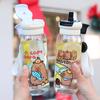 Capybara Plastic Waterfles Draagbaar Cartoon Grote Capaciteit Handheld Beker met Rietje voor Sport Reizen Kinderen Drinkgerei Accessoires