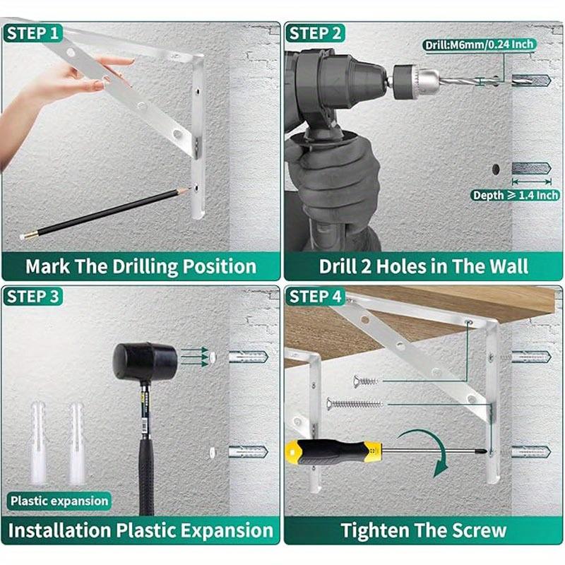2 buc Suporturi Raft Grele Rafturi Flotante Suporturi Raft Triunghiulare Unghi de 90 Grade Montat pe Perete Suport Raft Suport de Colț