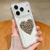 Card Slot Pocket TPU Case For iPhone 17 Pro Air 16e 16 15 14 13 Pro Max 12 11 Leopard Print Love Heart Pattern Soft Phone Cover