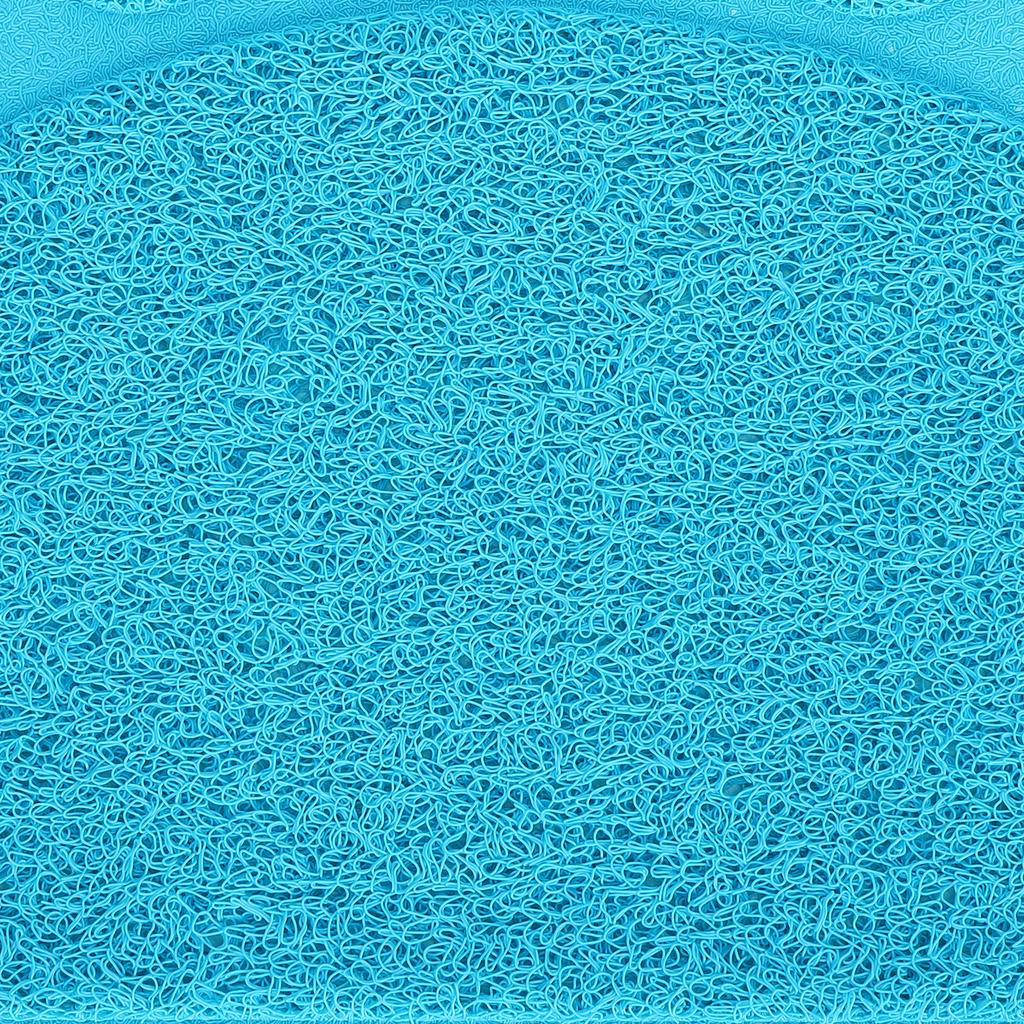 PVC Cat Dog Litter Mat Waterproof AntiSlip   Shape Feeding Bowl Placemat Pet Supplies(  Blue   Shape)