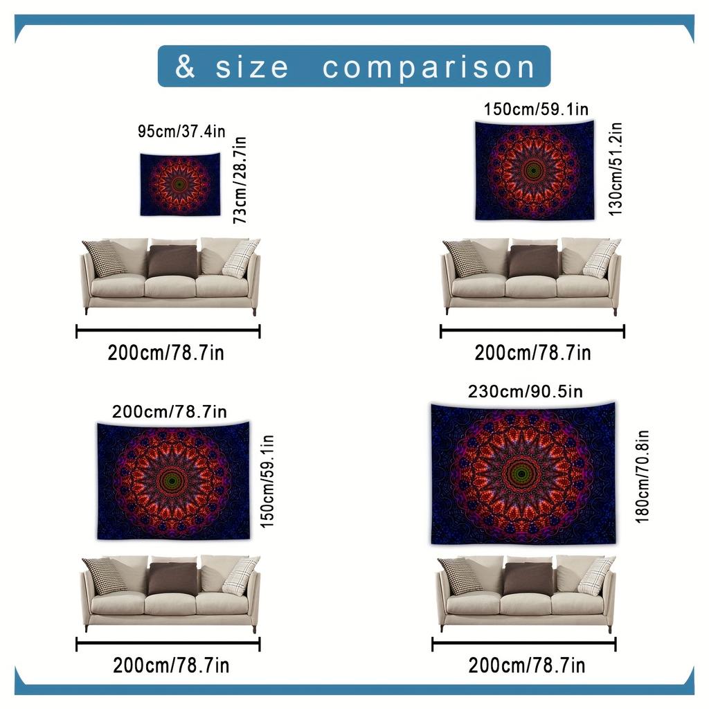 Psychedelic Mandala Tapestry With Vibrant Colors And Intricate Patterns, Perfect For Adding A Trippy And Bohemian Touch To Any