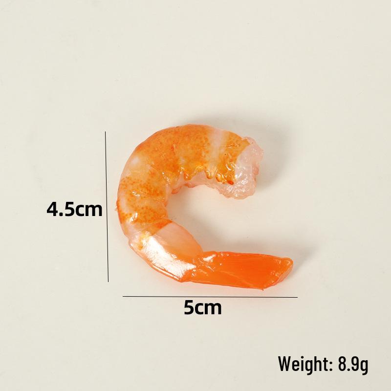 PVC Shrimp Keychain Props - Funny Kitchen & Dining Toy Models