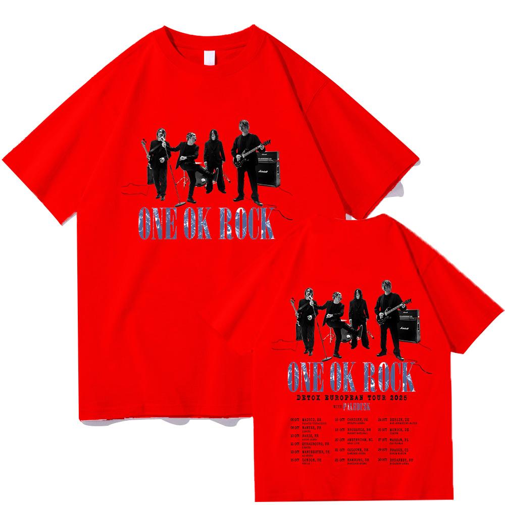 2026 Hot Sale ONE OK ROCK Detox Europban Tour 2025 T Shirts Cotton Summer Oversize Hip Hop Harajuku YK2 Trend Top for Women Men Crewneck Tees