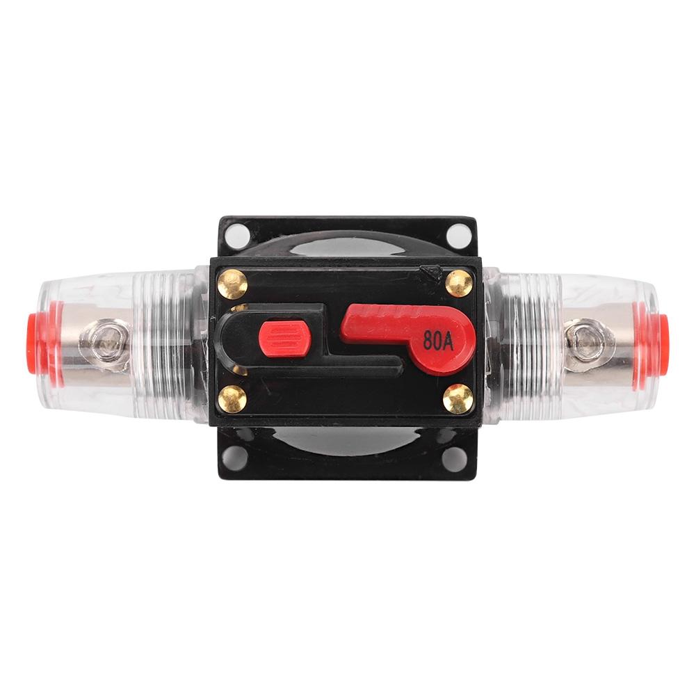 

12 24V Car Audio Stereo Amplifier Reset Circuit Breaker Fuse Holder Car Accessories80A