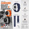 2PC Original Silicone Strap for Samsung Galaxy Watch 9 Watch Band Waterproof Replacement Band for Samsung Galaxy Watch 9/8 Strap