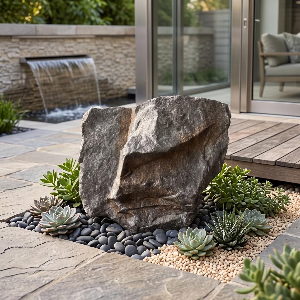 Faux Rock Textured Fake Rock Faux Stone Lightweight Fake Stone Natural for Gardeners, Courtyard, Rockery